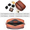 image:imageIswee Leather Crossbody Bags for Women Vintage Shoulder Bag Small Satchel Purse Zippered Purse with Adjustable StrapBrown