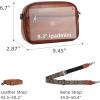 image:imageIswee Leather Crossbody Bags for Women Vintage Shoulder Bag Small Satchel Purse Zippered Purse with Adjustable StrapBrown