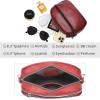 image:imageIswee Leather Crossbody Bags for Women Vintage Shoulder Bag Small Satchel Purse Zippered Purse with Adjustable StrapWine