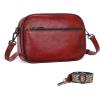 image:imageIswee Leather Crossbody Bags for Women Vintage Shoulder Bag Small Satchel Purse Zippered Purse with Adjustable StrapWine