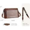 image:imageIswee Leather Crossbody Purses for Women Shoulder Handbags with Pockets Satchel Purse Stylish Cross Body Bag for TravelCoffee