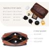 image:imageIswee Leather Crossbody Purses for Women Shoulder Handbags with Pockets Satchel Purse Stylish Cross Body Bag for TravelCoffee