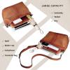 image:imageIswee Leather Handbags for Women Crossbody Purse Designer Everyday Shoulder Bag Satchel Small Tote BagSorrel