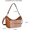image:imageIswee Leather Handbags for Women Crossbody Purse Designer Everyday Shoulder Bag Satchel Small Tote BagSorrel