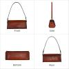 image:imageIswee Leather Purses for Women Crossbody Bag Vintage Flap Saddle Purse Zipper Womens Shoulder Handbags with 3 StrapsBrown