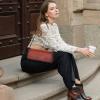 image:imageIswee Leather Purses for Women Crossbody Bag Vintage Flap Saddle Purse Zipper Womens Shoulder Handbags with 3 StrapsBrown