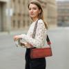 image:imageIswee Leather Purses for Women Crossbody Bag Vintage Flap Saddle Purse Zipper Womens Shoulder Handbags with 3 StrapsCoffee