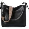 image:imageIswee Leather Purses for Women Designer Crossbody Bags Zippered MultiPocket Shoulder Handbags with Adjustable Wide StrapBlack