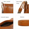 image:imageIswee Leather Purses for Women Designer Crossbody Bags Zippered MultiPocket Shoulder Handbags with Adjustable Wide StrapBlack