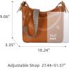 image:imageIswee Leather Purses for Women Designer Crossbody Bags Zippered MultiPocket Shoulder Handbags with Adjustable Wide StrapBrown