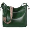 image:imageIswee Leather Purses for Women Designer Crossbody Bags Zippered MultiPocket Shoulder Handbags with Adjustable Wide StrapGreen