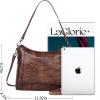image:imageIswee Leather Purses for Women Shoulder Handbags Travel Crossbody Bags with Multi Pockets Casual Hobo Bag