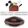image:imageIswee Leather Purses for Women Small Cossbody Bags Multi Pockets Shoulder Purse Vintage Satchel Bag Daily Travel PursesBrown