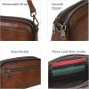 image:imageIswee Leather Purses for Women Small Cossbody Bags Multi Pockets Shoulder Purse Vintage Satchel Bag Daily Travel PursesCoffee