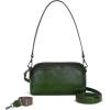 image:imageIswee Leather Purses for Women Small Cossbody Bags Multi Pockets Shoulder Purse Vintage Satchel Bag Daily Travel PursesGreen