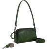 image:imageIswee Leather Purses for Women Small Cossbody Bags Multi Pockets Shoulder Purse Vintage Satchel Bag Daily Travel PursesGreen