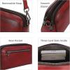 image:imageIswee Leather Purses for Women Small Cossbody Bags Multi Pockets Shoulder Purse Vintage Satchel Bag Daily Travel PursesWine