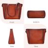 image:imageIswee Leather Purses for Women Tote Bag Designer Crossbody Bag Womens Shoulder Handbag Satchel Medium Work PursesBright Brown