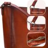 image:imageIswee Leather Purses for Women Tote Bag Designer Crossbody Bag Womens Shoulder Handbag Satchel Medium Work PursesBright Brown