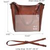 image:imageIswee Leather Purses for Women Tote Bag Designer Crossbody Bag Womens Shoulder Handbag Satchel Medium Work PursesBrown
