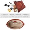 image:imageIswee Leather Purses for Women Tote Bag Designer Crossbody Bag Womens Shoulder Handbag Satchel Medium Work PursesBrown