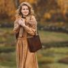 image:imageIswee Leather Purses for Women Tote Bag Designer Crossbody Bag Womens Shoulder Handbag Satchel Medium Work PursesBrown