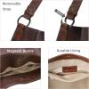 image:imageIswee Leather Purses for Women Tote Bag Designer Crossbody Bag Womens Shoulder Handbag Satchel Medium Work PursesCoffee
