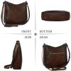 image:imageIswee Leather Shoulder Bag Genuine Leather Purse Cross Body Bag Satchel Handbag