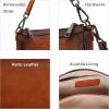 image:imageIswee Leather Shoulder Bag for Women Small Ladies Purse Travel Crossbody Bag with Adjustable Guitar Straps Purse Shoulder Strap