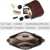 image:imageIswee Leather Shoulder Bag for Women Stylish Crossbody Purse with Multi Pockets Work Travel Bag