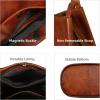 image:imageIswee Leather Shoulder Bags for Women Vintage Tote Bag Ladies Purses and Handbags Soft Everyday Bucket Purse for WorkBrown