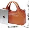 image:imageIswee Leather Top Handle Bags for Women Stylish Tote Purse Medium Shoulder Bag Long Scarf Purse Scarves