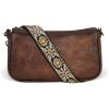 image:imageIswee Purse Scarf Silk Head Scarf for Women 56 Long Stain Neck Scarves for Women Lightweight Fashion HeadscarfBrown Flower