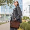 image:imageIswee Retro Leather Purse Tote Bag for Women Crossbody Purse and Handbags Shoulder Bags Large Top Handle Satchel BagsBrown