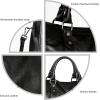image:imageIswee Satchel Bags for Women Genuine Shoulder Bag Leather Handbags Hobo Crossbody Bags Vintage Purse Tote BagBlack