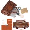 image:imageIswee Satchel Bags for Women Genuine Shoulder Bag Leather Handbags Hobo Crossbody Bags Vintage Purse Tote BagI19004coffee