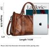 image:imageIswee Satchel Bags for Women Genuine Shoulder Bag Leather Handbags Hobo Crossbody Bags Vintage Purse Tote BagI19004coffee