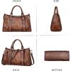 image:imageIswee Satchel Bags for Women Genuine Shoulder Bag Leather Handbags Hobo Crossbody Bags Vintage Purse Tote BagI19004coffee