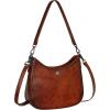 image:imageIswee Shoulder Crescent Bag Crossbody Genuine Leather Purses for Women Handbags Trendy Satchel Designer Half Moon PocketbooksBrown