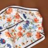 image:imageIswee Silk Scarf for Women Fashion Neck Scarves Purse Scarf for Handbags 56 IN Long Lightweight Hair ScarfColorful Flower Vine