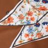image:imageIswee Silk Scarf for Women Fashion Neck Scarves Purse Scarf for Handbags 56 IN Long Lightweight Hair ScarfColorful Flower Vine