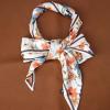 image:imageIswee Silk Scarf for Women Fashion Neck Scarves Purse Scarf for Handbags 56 IN Long Lightweight Hair ScarfColorful Flower Vine