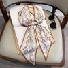 image:imageIswee Silk Scarf for Women Fashion Neck Scarves Purse Scarf for Handbags 56 IN Long Lightweight Hair ScarfPink Flower Vine