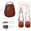image:imageIswee Small Crossbody Bags for Women Travel Leather Shoulder Bag Mini Purses and Handbags Designer Satchel Ladies Hand BagBrown