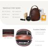 image:imageIswee Small Crossbody Bags for Women Travel Leather Shoulder Bag Mini Purses and Handbags Designer Satchel Ladies Hand BagCoffee