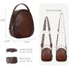 image:imageIswee Small Crossbody Bags for Women Travel Leather Shoulder Bag Mini Purses and Handbags Designer Satchel Ladies Hand BagCoffee