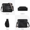 image:imageIswee Soft Leather Crossbody Bags for Women Shoulder Handbags Multi Pocket Travel Purse with Adjustable Strap Medium SizeBlack
