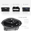 image:imageIswee Soft Leather Crossbody Bags for Women Shoulder Handbags Multi Pocket Travel Purse with Adjustable Strap Medium SizeBlack