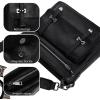 image:imageIswee Soft Leather Crossbody Bags for Women Shoulder Handbags Multi Pocket Travel Purse with Adjustable Strap Medium SizeBlack