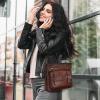 image:imageIswee Soft Leather Crossbody Bags for Women Shoulder Handbags Multi Pocket Travel Purse with Adjustable Strap Medium SizeBrown